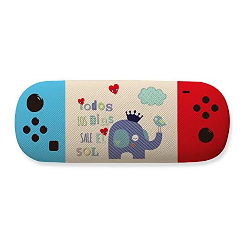 Étui de rangement pour lunettes de jeu créatif rigide avec motifs couronne et nuage
