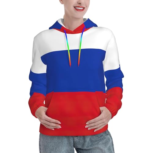 Sweat à capuche graphique chaud femme coupe confortable avec grande poche avant