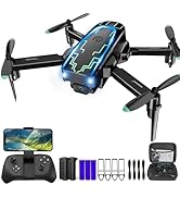 Mini Drone with Camera, Drones for Kids Adults, Boys Gifts, 1080P HD Foldable Drone with Gravity ...