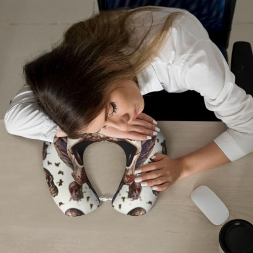Almohada U Espuma Viscoelástica Tamaño Único Negro miniatura 7