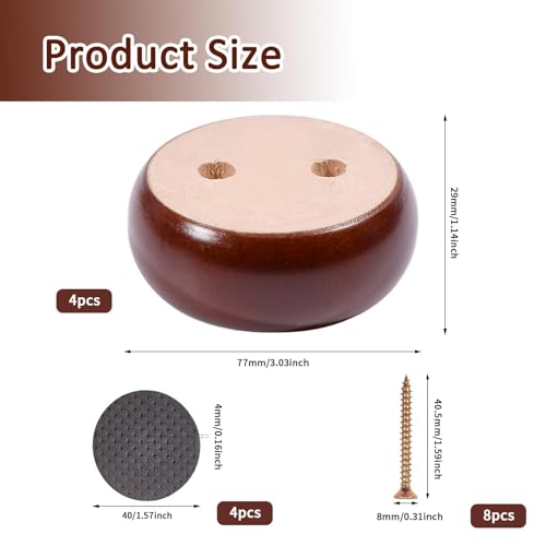 Patas de madera de coco de 7,7 cm: la solución ideal para elevar sofás y camas bajos 3