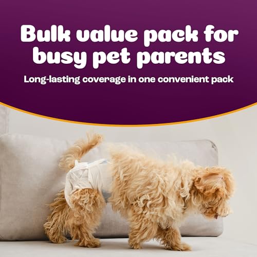 Image of Inspire Pet Care Dog Diapers Female Dogs | Bulk Value Doggie Incontinence, Accidents, for Heat, Pee or Period and Housebreaking (X-Small (50 Count))