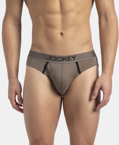 Image of Jockey 8044 Men's Super Combed Cotton Rib Solid Brief with Ultrasoft Waistband (Pack of 2)