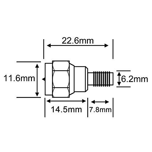 Adaptador onelinkmore F macho a SMA hembra coaxial pack 2 miniatura 2