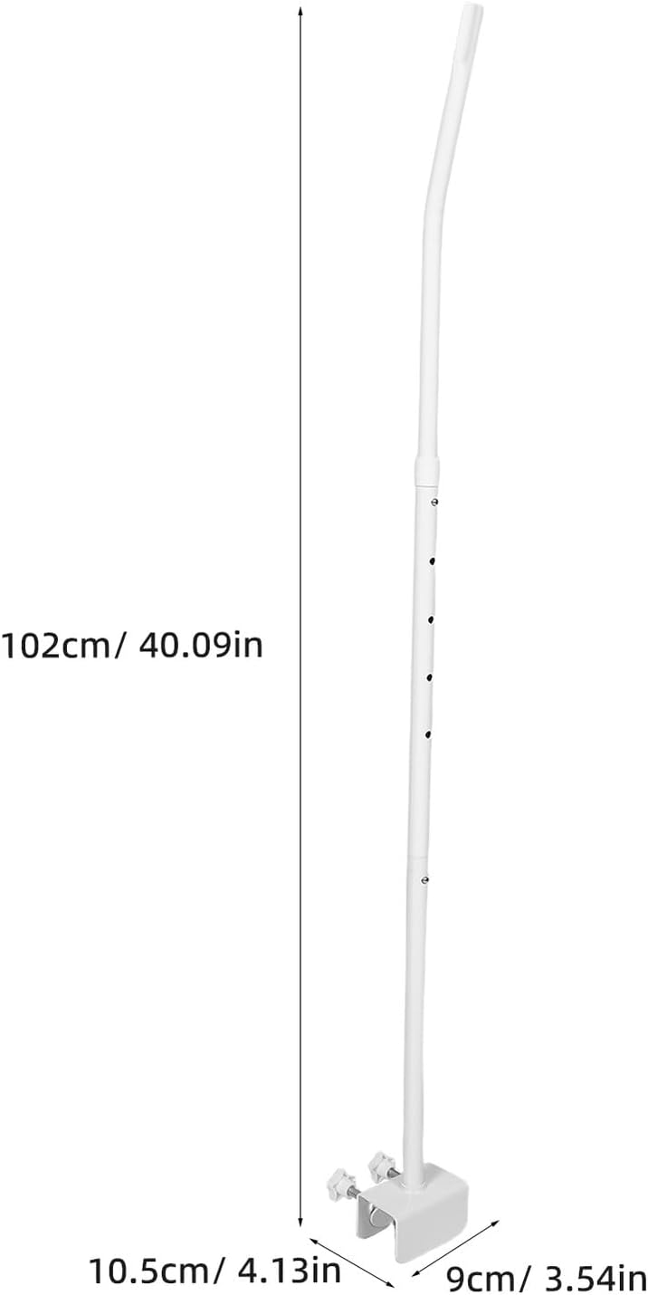 Adjustable Mosquito Net Stand Bedside Canopy Holder 19-Tube Clip-on Crib Frame Support Bracket for Nursery Mosquito Protection