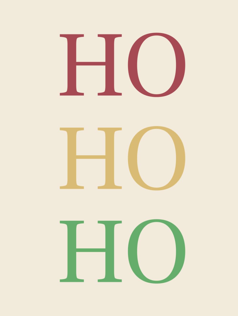 HO HO HO: Hardcover Decorative Christmas Coffee Table Book for Home Decor | Lined Journal for Holiday Notes, Gift Lists, Recipes & Winter Memories | Modern Colorful Aesthetic