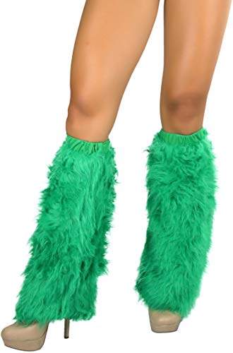 Image of ToBeInStyle Women's Faux Vibrant Fur Retro Daring 60' Inspired Ravewear Knee High Leg Warmers