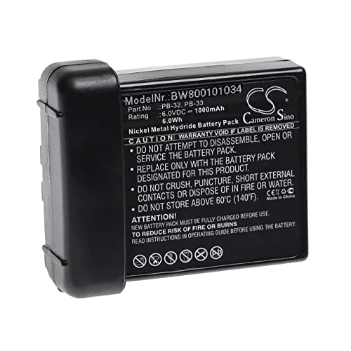 batteria compatibile con Alan Midland 73-30 radio 1000mAh 6V NiMH