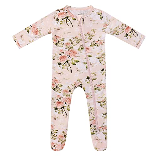 Image of HAPIU Rayon from Bamboo Baby Footed Pajamas, 2 Way Zipper YKK, Footie for Baby Boy Girls, Newborn-24 Months