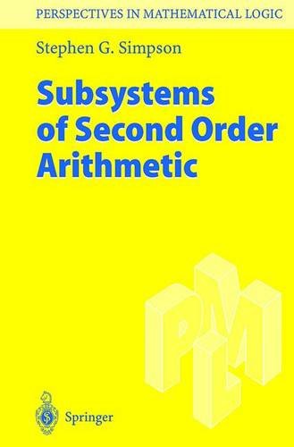 Subsystems of Second Order Arithmetic (Perspectives in Mathematical Logic)