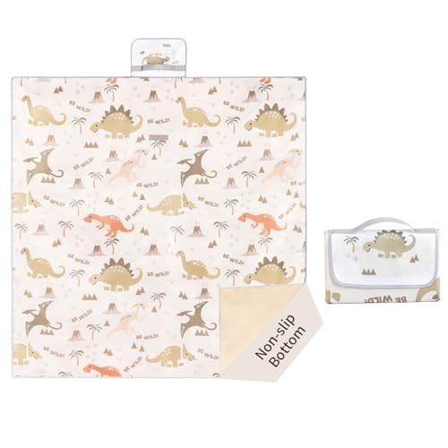 Image of Insular Baby Splat Mat for Under High Chair/Arts/Crafts, Anti Slip and Waterproof Splash Mat for Floor, Portable Picnic Mat, 51x51 Inch, Dinosaur