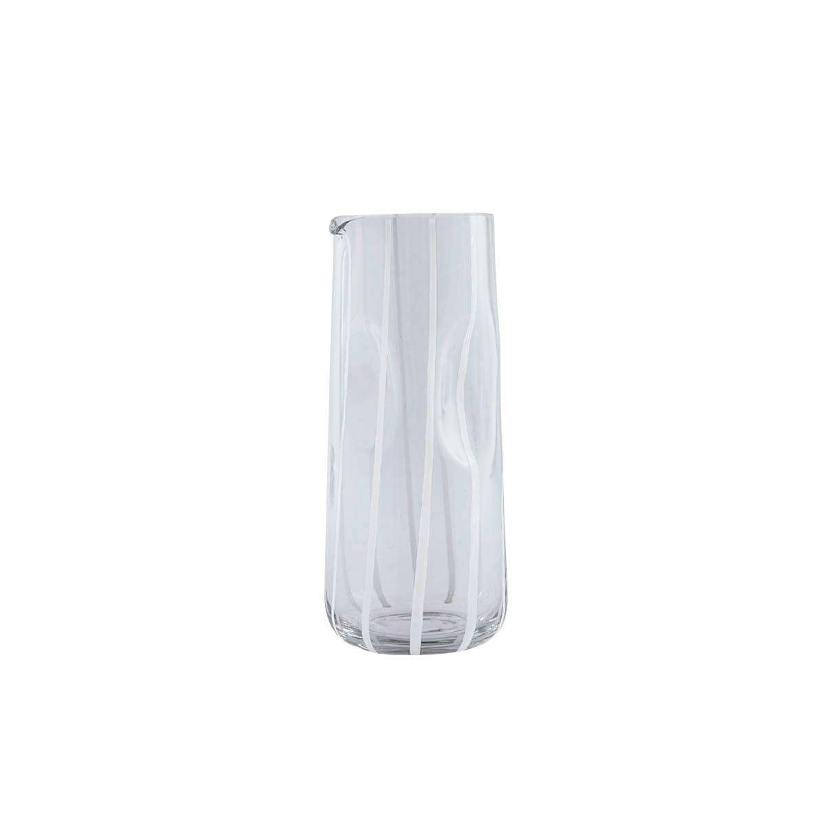 OYOY Living Mizu Water Carafe Clear - karafka na wodę, szklana, przezroczysta, w paski, ręcznie wykonana i dmuchana, Ø 10 x wys.: 23 cm, L300551-902