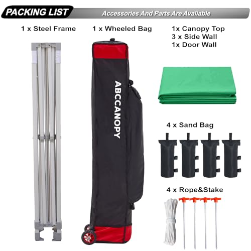 Image of ABCCANOPY Commercial Pop Up Canopy Tent with Sidewalls 10X10,