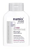 Bath & Shower Gel For Dry & Sensitive Skin Soap Free Imported From Germany Dermatologist Tested 5 Star Guarantee Vegan Low ph 5.5 Fast Acting Body Cleanser 200 ml by Numis Med