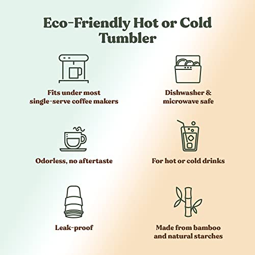 Febu Plant-Based Reusable Coffee Cup With Lid And Sleeve | 16Oz, Moon Black | Portable Travel Mug Made From Bamboo | Dishwasher Safe, Compostable, Plastic Free With Leak-Proof Screw-On Lid #TOP5