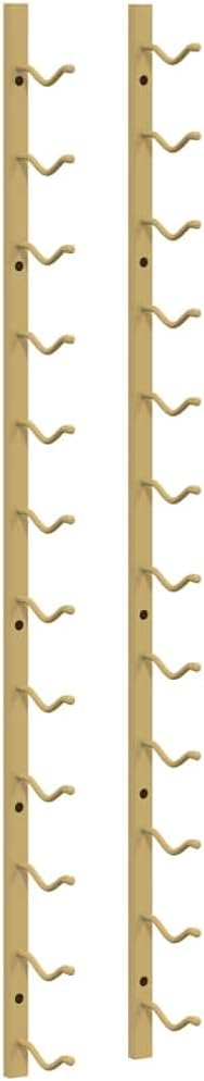 vidaXL Iron Wall-Mounted Wine Rack - Contemporary Wine Storage for Up to 12 Bottles, Gold Finish