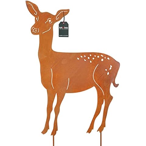 KOTARBAU® Gartendekoration Rostfiguren 77cm REH Weihnachtsdeko Garten Ecorost Gartenstecker Weihnachten Gartenfiguren & Gartenstatuen Roststecker Gartendeko Cover