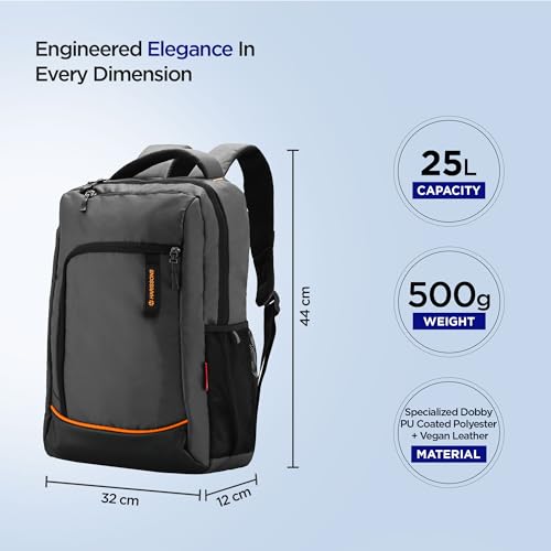 HARISSONS Python 15.6 Inch Gray Laptop Backpack Grey - Image 5