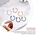 Amzlysdok 12PCS Fake Nose Ring, Multiple Colors Fashion Clip On Nose Ring Hoop,No Piercing Needed Nose Cuff,Faux Piercing for Women, Men(8mm)