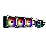 ENERMAX-AQUAFUSION-ADV-ARGB-360-mm-AIO-CPU-Water-Cooling-Dual-Chamber-for-Intel-LGA1700AMD-AM5-Support-350W-TDP-3x-SquA-RGB-120-PWM-Fans-ELC-AQFA360-SQA-Black