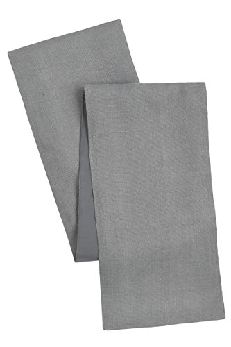 COTTON CRAFT Jute Table Runner - Halloween Autumn Fall Thanksgiving Holiday Christmas Crafts Festive Party Rustic Farmhouse Dining Kitchen Tabletop Burlap Tablerunners - 13 x 72 inches - Charcoal Grey