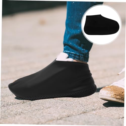 Fundas impermeables para calzado para hombre, fundas antideslizantes reforzadas para botas, cubrebotas para condiciones lluviosas, protector de calzado para actividades al aire libre miniatura 3
