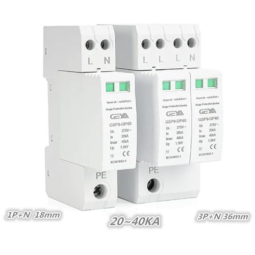 Protector contra sobretensiones de 20-40KA para salvaguardar equipos contra rayos en AC275V 2