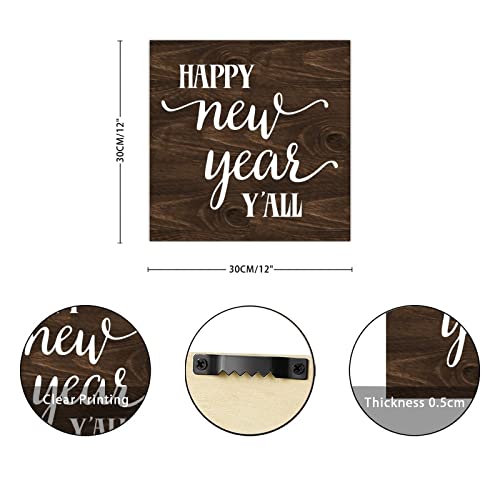 Plaque murale en bois Happy New Year pour habiller un mur vide et triste