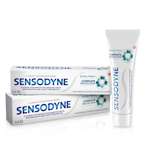 Sensodyne Complete Protection Sensitive Toothpaste For Gingivitis, Sensitive Teeth Treatment, Extra Fresh – 3.4 Ounces (Pack of 2)