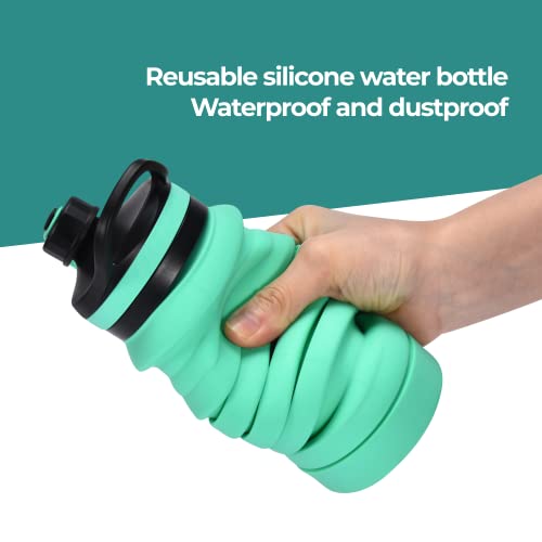 Hydrate Bottles Collapsible Water Bottle - Silicone Foldable Water Bottle - Bpa Free, Portable, And Lightweight Design - Perfect For Indoor, Outdoor, Travel, Office - Practical, Fast, Leak-Proof #TOP4