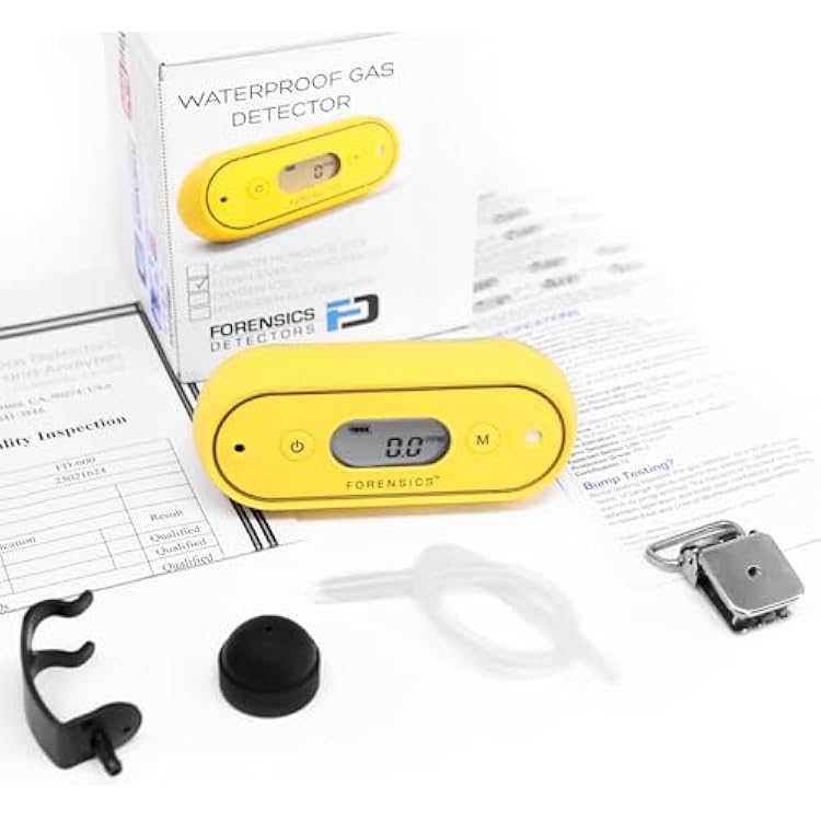 CO Meter for Scuba | Sensitive 0.1ppm Resolution | USA NIST Calibration | Scuba, Inspectors, Air Quality | 3 Year Sensor | 2 Year Battery |