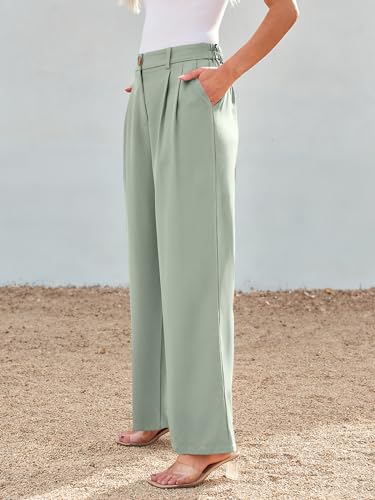 Image of LILLUSORY Womens Wide Leg Dress Work Flowy Pants Business Casual Outfits