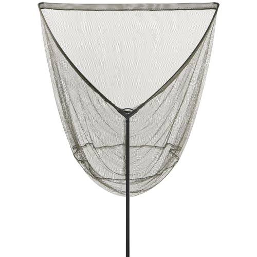 HENSENASIA Landing Net for Carp Fishing, 42 Inch Extra Large Fishing Net, 6 Feet Carbon Fiber Long Handle Saltwater Big Fish, Holds Up to 88lbs/40kgs, Olive Green, Supplied with Carry Bag