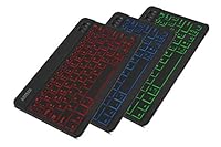 Arteck ウルトラスリム Bluetooth ワイヤレスキーボード 超薄 7カラーLEDバックライトiOS/Android/Mac/Windows に対応 (iPad Air/Pro/Mini/iPhone/Android) 日本語説明書付き