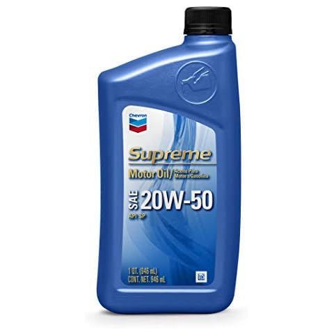 Chevron 83726-CASE SAE 20W-50 Supreme Motor Oil - 1 Quart Bottle, (Pack of 12) Cover