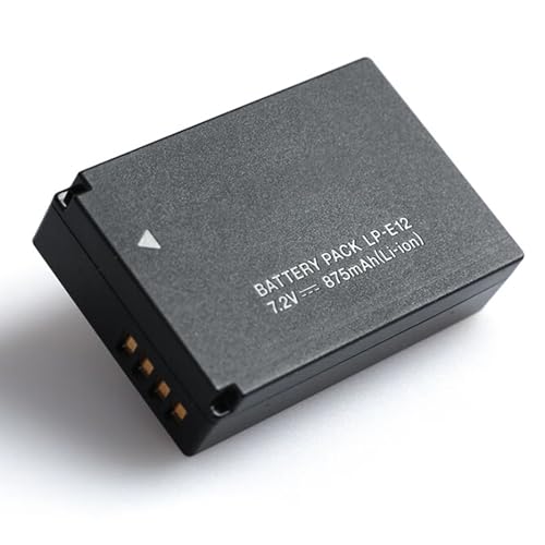 VALWORD Batería LP-E12 para Canon, 875 mAh Li-ion compatible con cámaras digitales Canon EOS-M, EOS M2, EOS M10, EOS M50, EOS M50 Mark II, EOS M100, EOS M200, SX70 HS, Rebel SL1