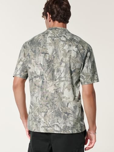 Camo Shirt for Men Women Maple Leaf Print Crewneck T Shirts Summer Tops Graphic Streetwear Y2k Camouflage Unisex Tee3