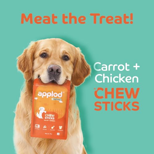 Image of Soft Carrot & Chicken Chew Sticks for Puppies & Adult Dogs | Natural Vegetable-Based Soft & Chewy Treats | Supports Healthy Chewing for All Breeds | 70g