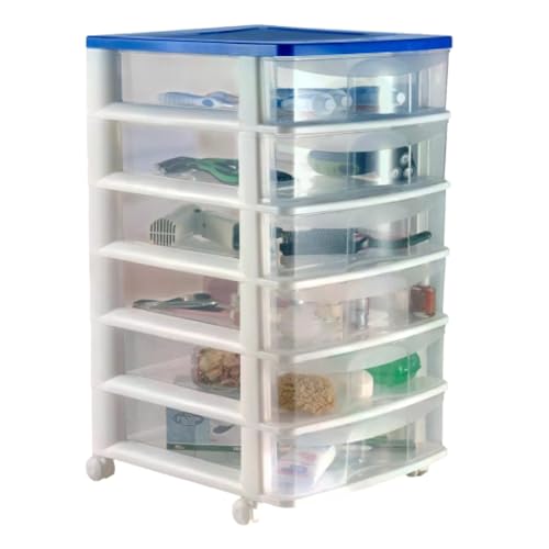 La mejor comparación de Cajonera de Plastico Aurrera - solo los mejores. 44 Italhome - Cajonera de Almacenamiento, Ideal para Dormitorio, Armario, Cocina, Baño, Lavandería, Organizador con 6 cajones Transparentes Mod. FOX 6