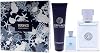 Versace Pour Homme de Versace para Hombre - Set de Regalo de 3 Piezas 3.4oz EDT Spray, 0.17oz EDT Spray (Mini), 5oz Gel de Baño y Ducha Fresco 8.57 Fl Oz (Paquete de 1) 8