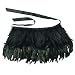 ANSUG Forme el mantón negro de la pluma, Gothic Natural Cape Wrap...