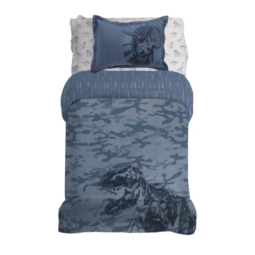 Franco Jurassic World Kids Luxury Bedding Super Soft Premium Comforter With Sham, 3 Piece Full/Queen Size, 100% Cotton Cover (Official Universal Product) #TOP14