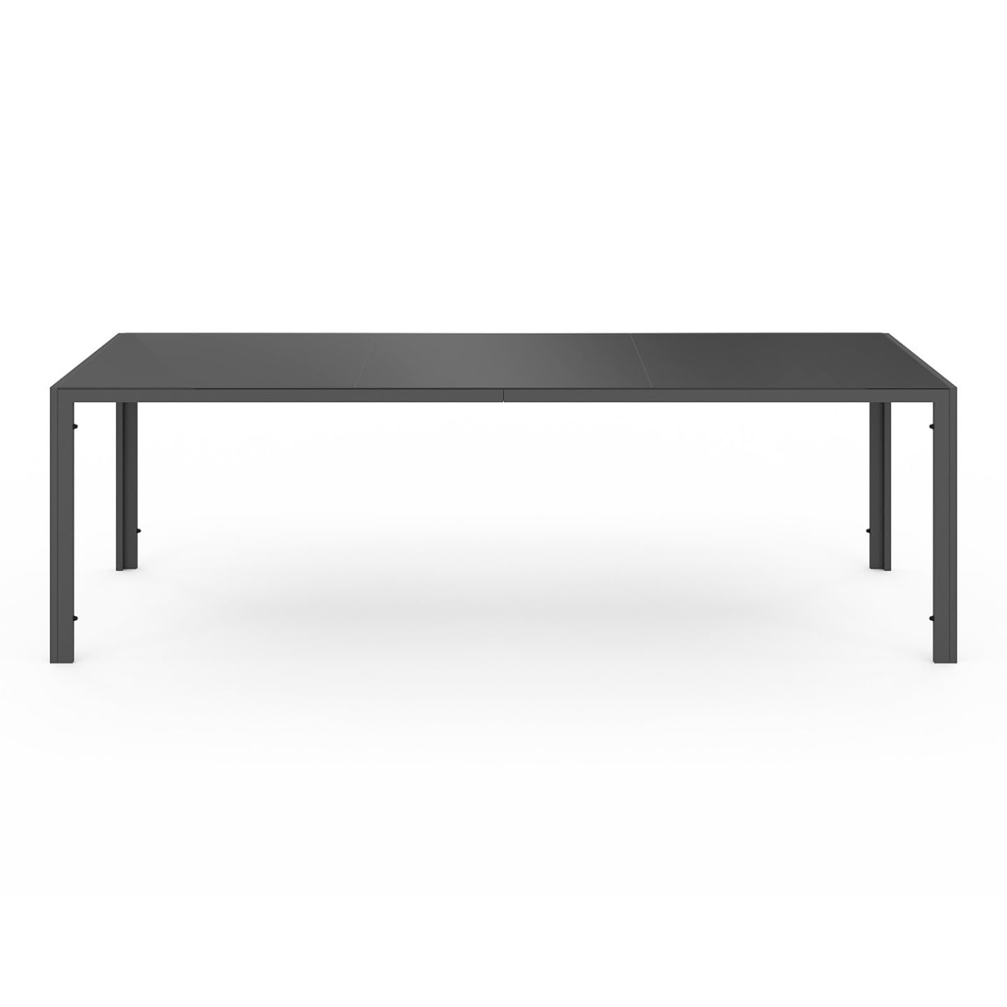 IDMarket - Salon de Jardin Madrid Table 240 CM et 10 chaises empilables Gris Anthracite