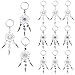 PH PandaHall 12pcs Dream Catcher Keychain, 3 Color Gemstone Crystal Key Chains Natural Chip Feather Key Chain Dreamcatcher Keyring Boho Lucky Decor for Valentine Car Bag Home Hanging Ornaments