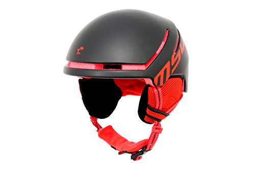 Casco de esquí MSC Bikes SNOW118SMBKRD negro y rojo talla S M para deportes de invierno