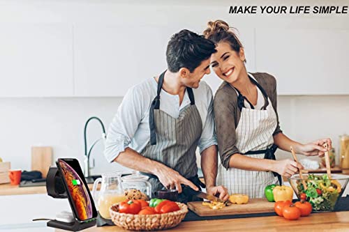 Carregador sem fio, estação de carregamento rápido sem fio 3 em 1 para Apple Watch 7/6/SE/5/4/3/2, A