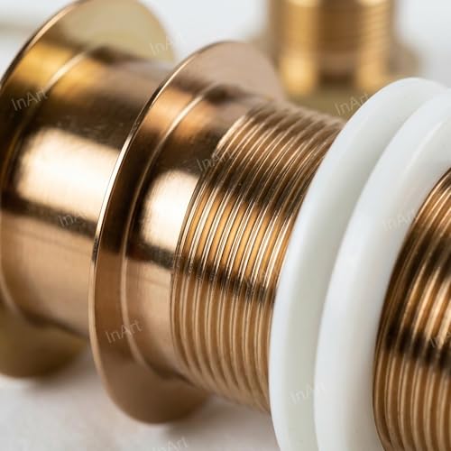 Image of InArt Brass Popup Waste Coupling for Wash Basin - Full Thread, Glossy Finish, Corrosion Resistant, Rose Gold, 7 Inch, 1 Pc(Rose Gold)