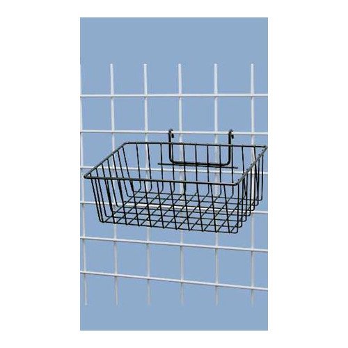 Mini Wire Grid Basket in Black Powder Coat 12 L x 8 W x 4 D