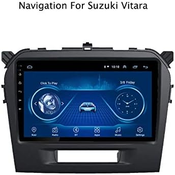 Hahaiyu 9 Inch in Dash Car Stereo Radio MP5 Player for Suzuki Vitara (2015-2018),Android 7.1 GPS 2.5D Curved Edge Touch Screen,WiFi,BT,Reverse View