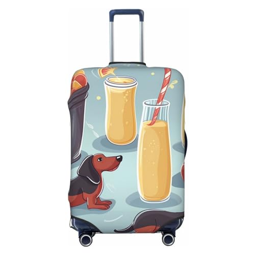 Hot Dogs and Lemonade Luggage Cover for Suitcase Tsa Approved, Washable Suitcase Protector Fits 18-32 Inch Anti-scratch Suitcase Cover Carry on Luggage Sleeve Travel Baggage Cover
